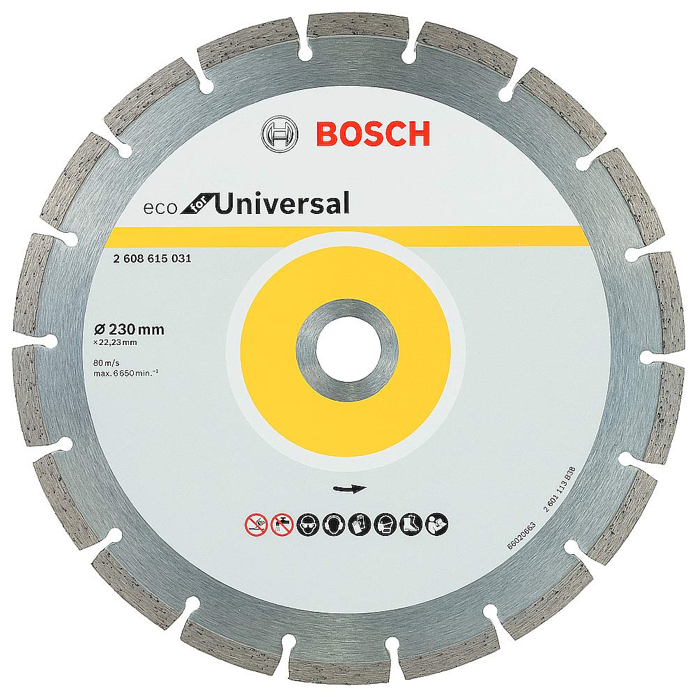 Disco Diamantado Segmentado Bosch ECO For Universal 230 x 22.23 x 2.6 x 7 mm 01 Peça