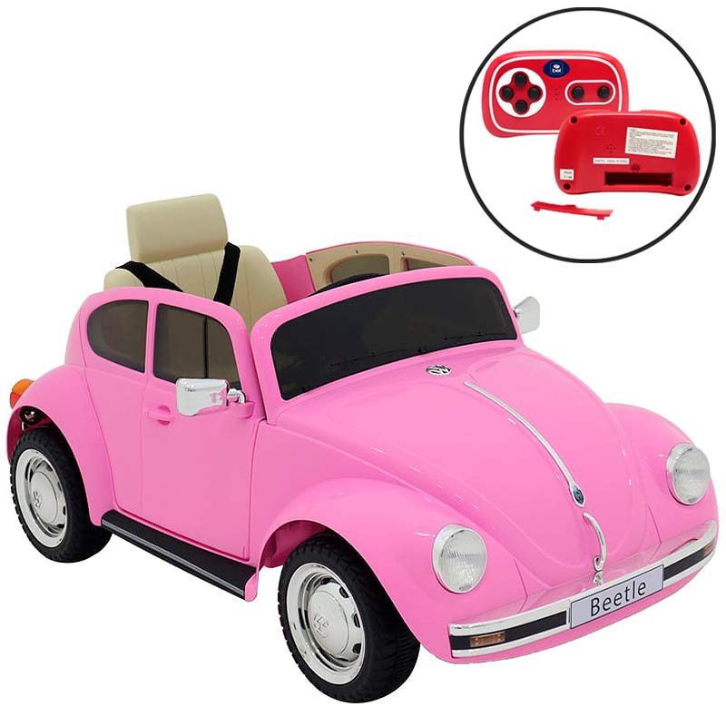 Carro Elétrico Fusca Beetle 12V Rosa com Controle Remoto 914010 BEL