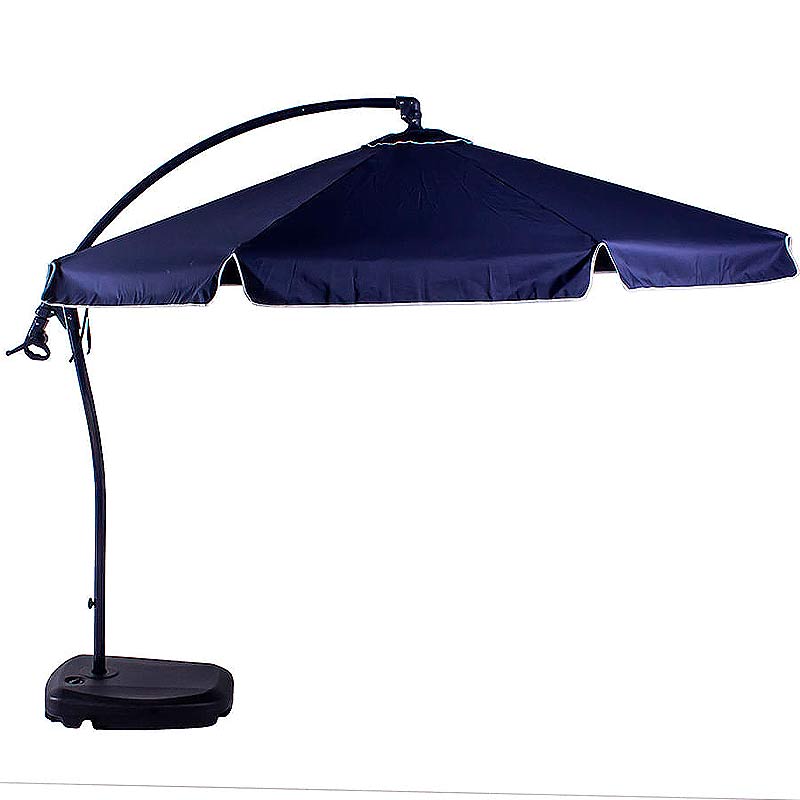 Ombrelone 3 Metros Suspenso Búzios Giratório 360° Azul com Base BEL