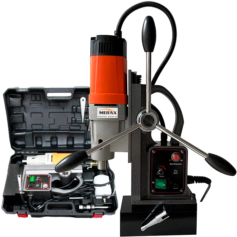 Furadeira com Base Magnética 1500W FE-50C 220V MERAX
