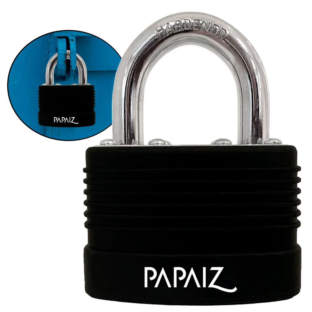 Cadeado de Aço Laminado nº50 com Capa e Segredo 01148402SM PAPAIZ