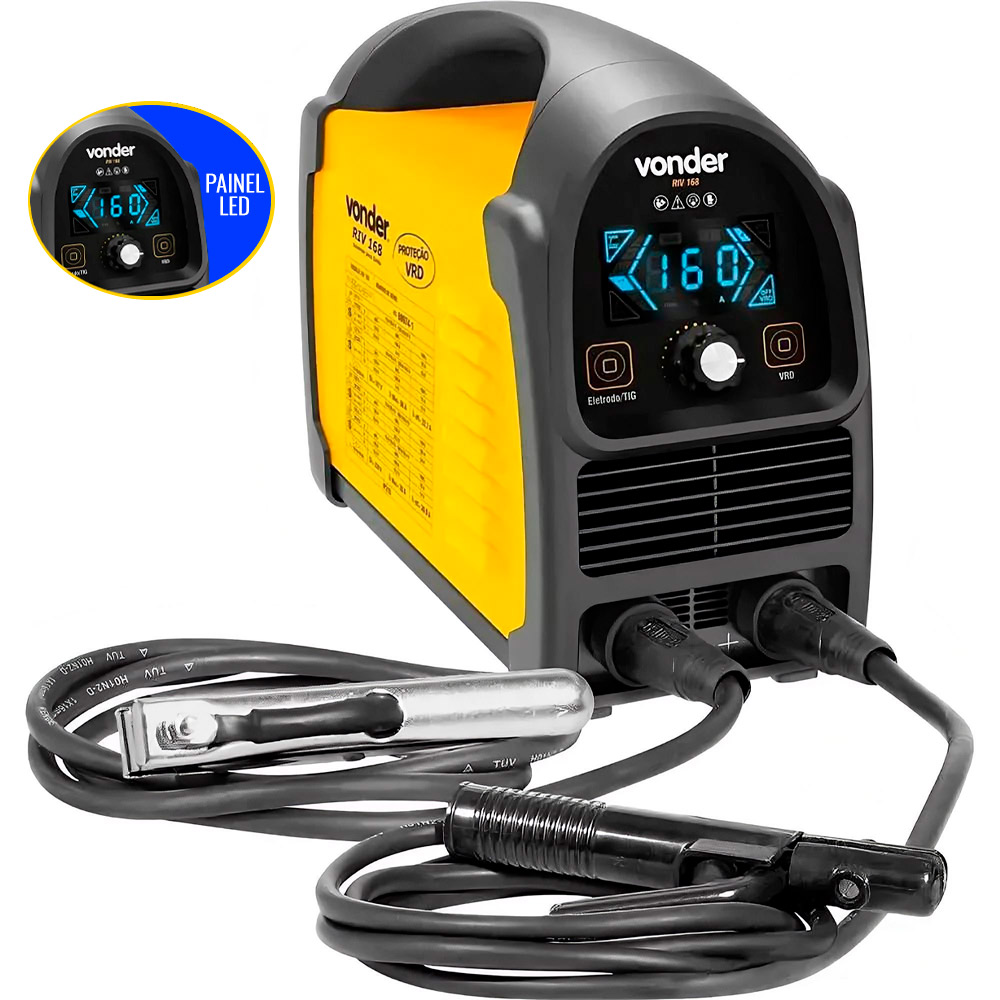 Solda Inversora com Display LED RIV-168 Bivolt 6878168000 VONDER