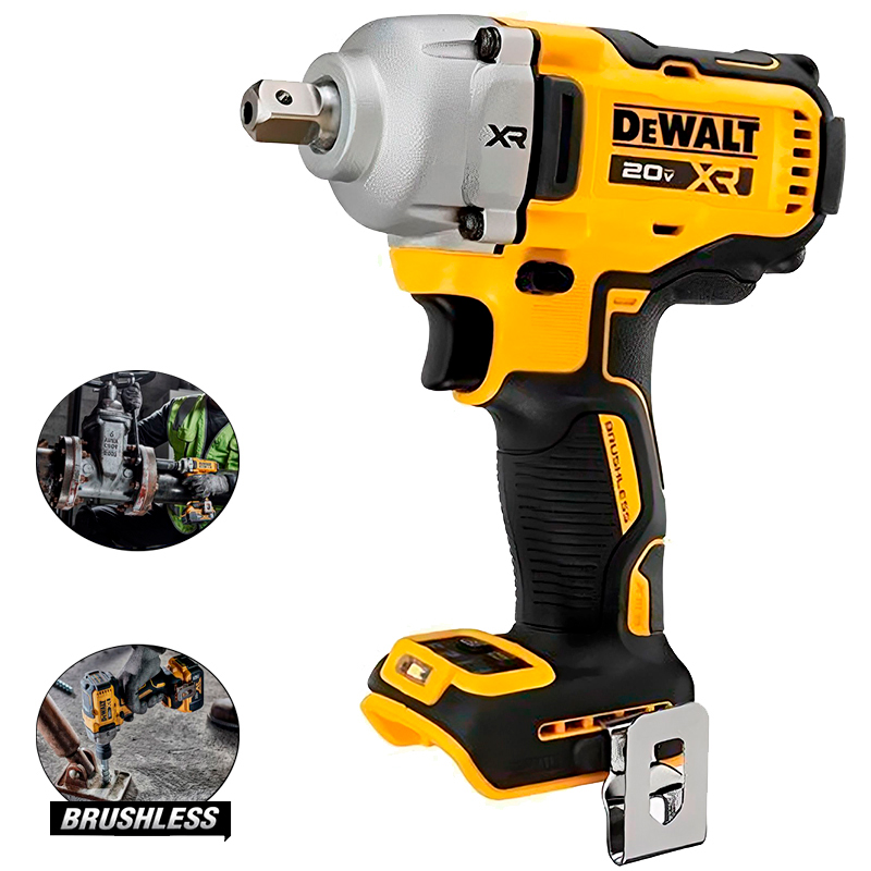 Chave de Impacto à Bateria MAX 20V 1/2 POL BRUSHLESS sem Bateria e Sem Carregador DCF892B-B3 DEWALT