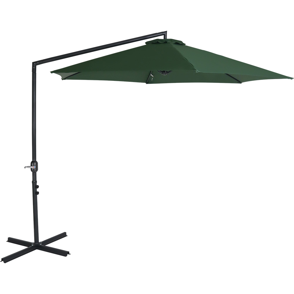 Ombrellone Suspenso 3 Metros  Diâmetro com Manivela Verde Oliva 832003 BEL