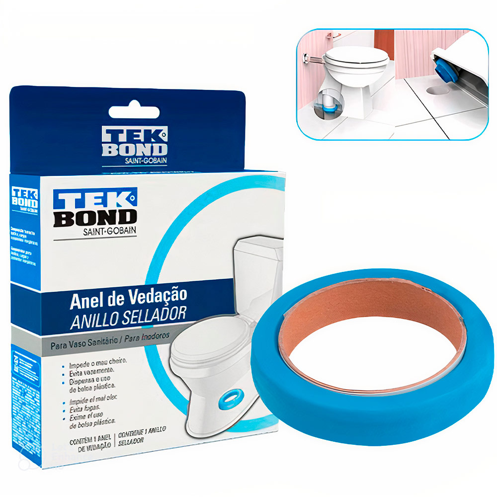 Anel de Vedação Sem Guia para Vasos Sanitários 21401000000 TEKBOND