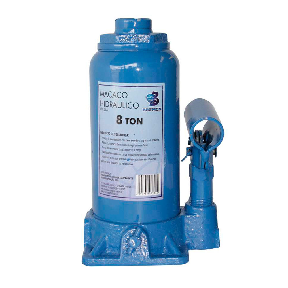 Macaco Hidráulico Tipo Garrafa 8 Toneladas 2222 BREMEN