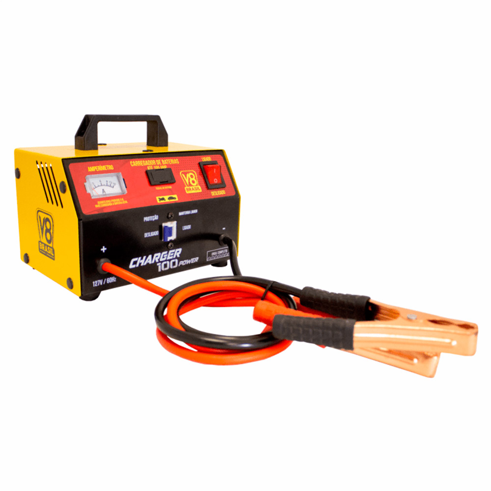 Carregador de Bateria 10 Amperes Charger 100 Power 127V 20190 V8