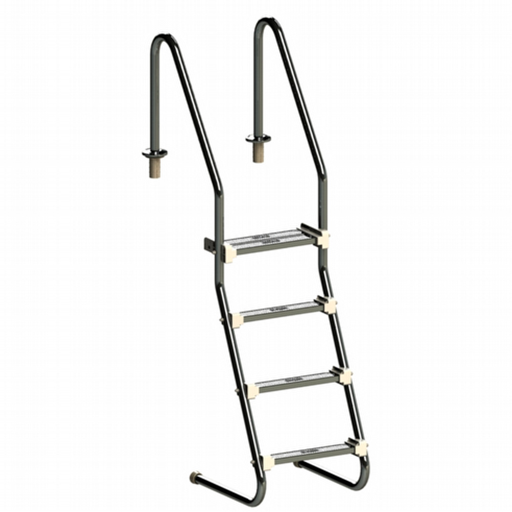 Escada Para Piscina Comfort 4 Degraus 1 1/2 Polegadas Inox 024413 SODRAMAR