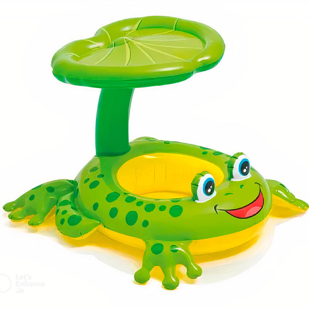 Boia Inflável Infantil Sapinho Amigo com Cobertura 56584 INTEX