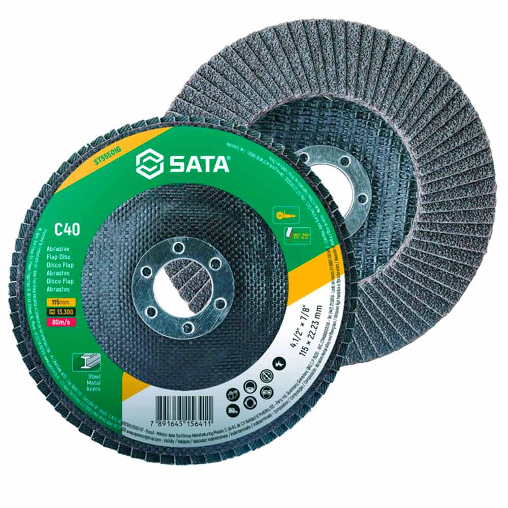 Disco de Lixa FLAP Abrasivo Metal 4.1/2 Polegada Grão 80 ST55504G SATA