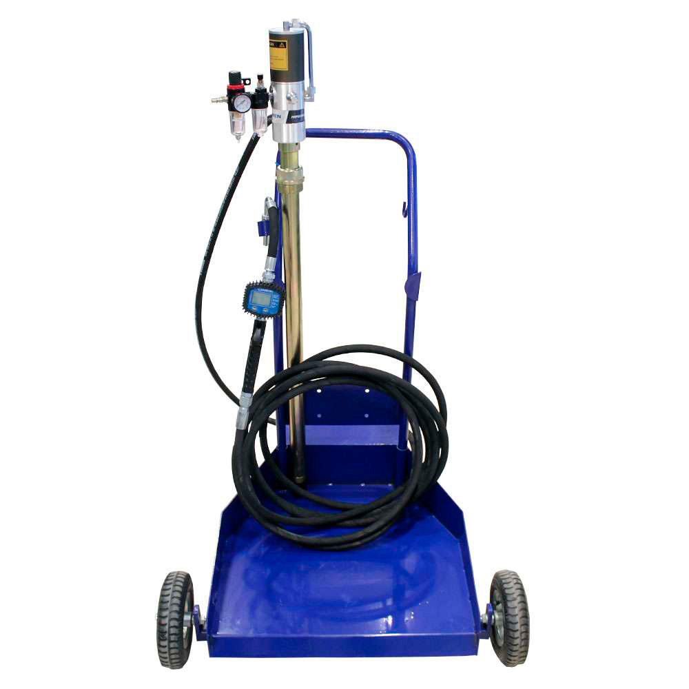 Kit Bomba Propulsora Pneumática para Óleo com Mangueira 10M Medidor e Carrinho 8999 BREMEN
