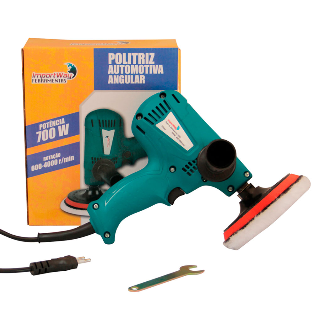 Politriz Angular Automotiva 125mm 700w com Disco e Boina 127v IWPOLA7001 IMPORTWAY