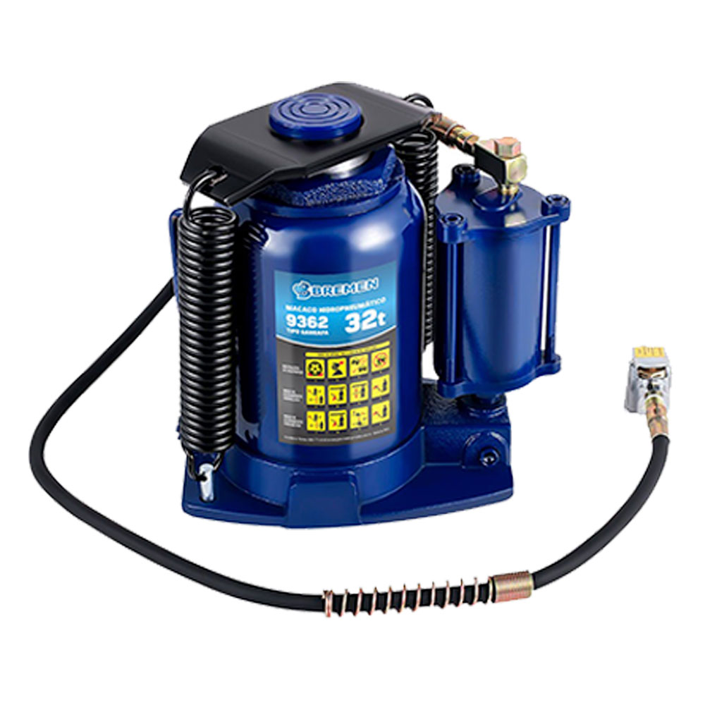 Macaco Hidráulico Tipo Garrafa 32.0 Ton Pneumático 9362 BREMEN