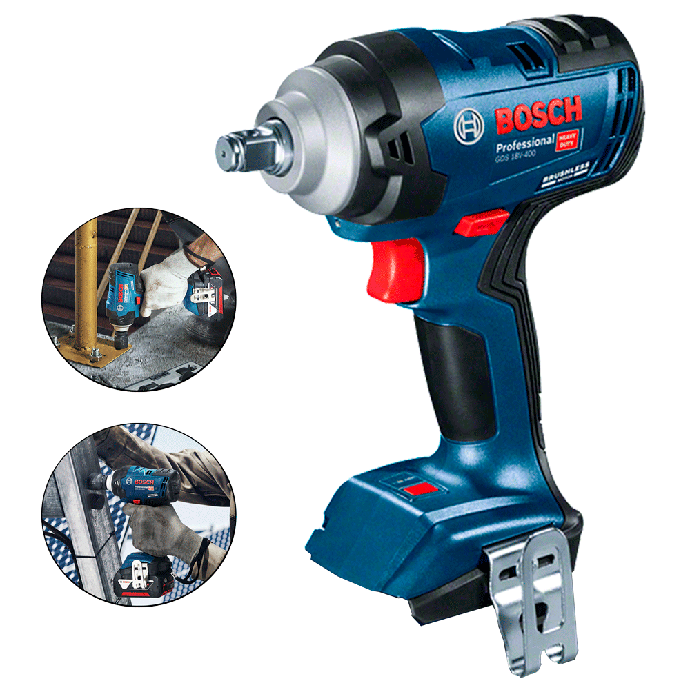 Chave de Impacto à Bateria 18v 1/2 POL 400NM BRUSHLESS 18V-400 sem Bateria BOSCH