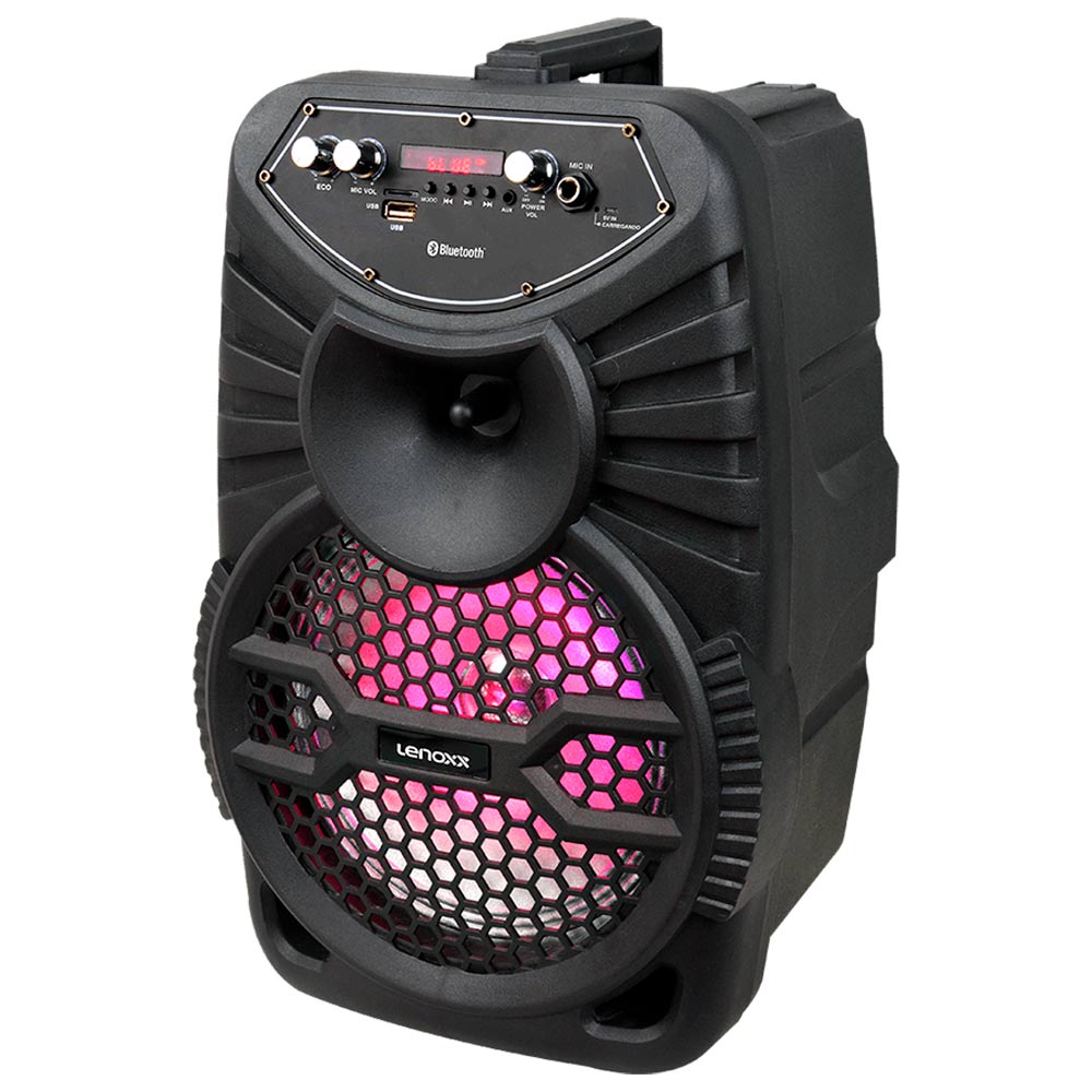 Caixa de Som 120w Amplificada Com Bluetooth. Usb. Radio e Karaokê CA100 LENOXX
