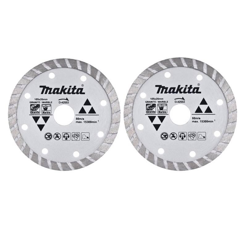 Disco de Corte Diamantado 4.1/8 POL 105 MM P/ Mármore e Granito D-42553 com 2 Unidades MAKITA