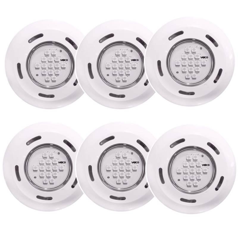 Kit 6 Refletores LED RGB para Piscina 3.2W FLUIDRA