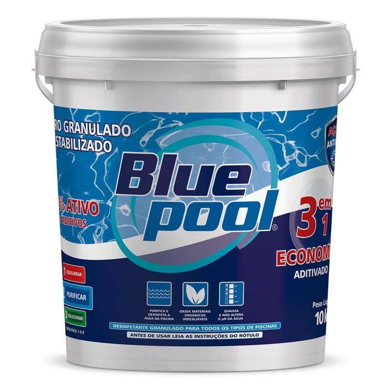 Cloro para Piscina 3 em 1 Balde 10 KG 251910B Bluepool by FLUIDRA