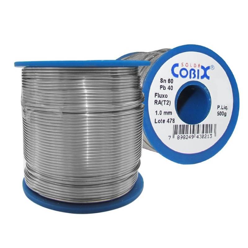 Estanho para Solda Carretel 500 GR com Fluxo RA (T2) Azul COBIX