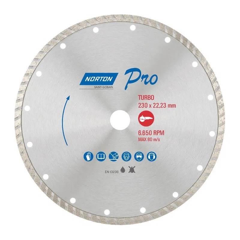 Disco de Corte Diamantado 9 POL 230 x 22.23 MM Pro Turbo 70184645811 NORTON