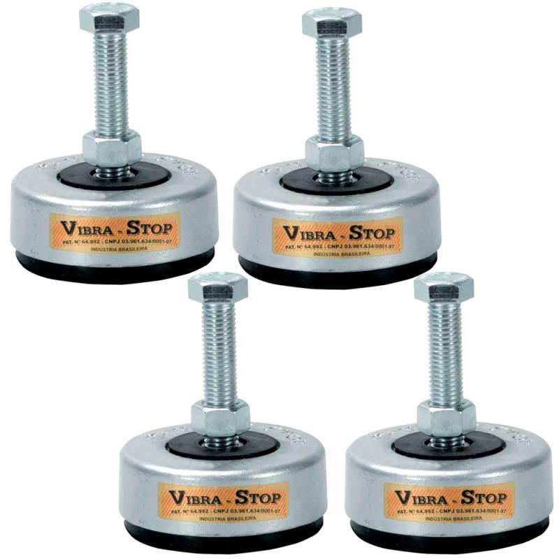 Vibra-Stop INTERMEDIÁRIO Antivibratório 5000/20000 KG Rosca 5/8 POL INT58 Kit 4 Peças VIBRA-STOP