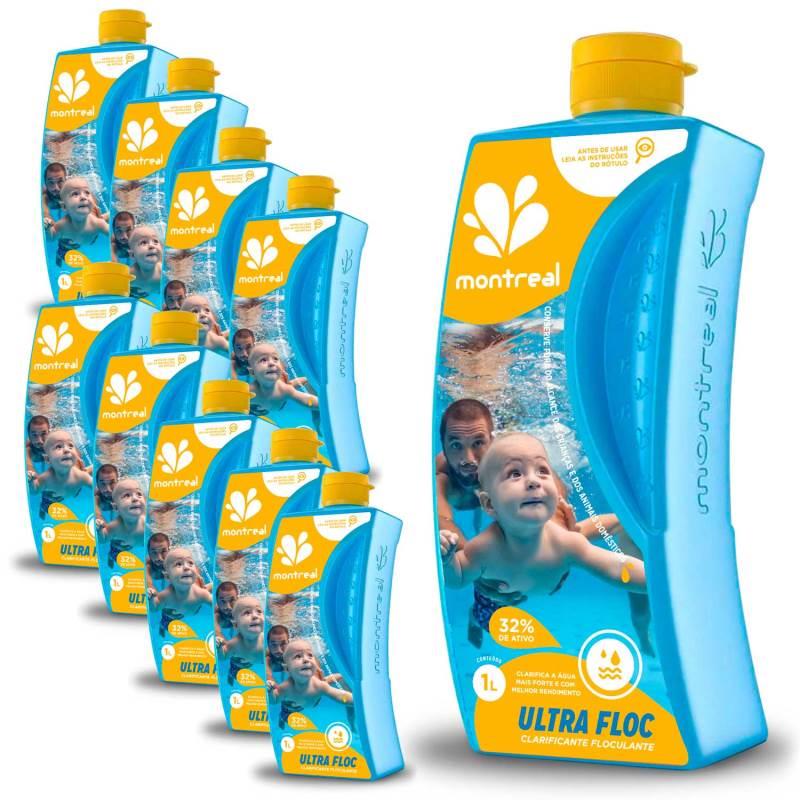 Cloro Floculante Clarificante 1 Litro com 10 Unidades MONTREAL