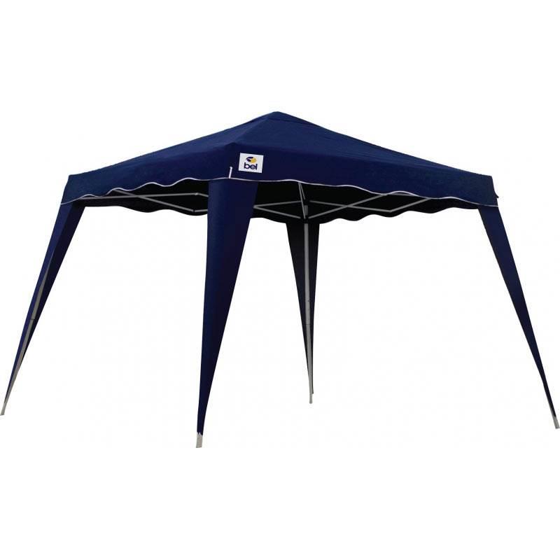 Tenda Gazebo Azul em Poliéster 3 X 3 X 2.4 Metros Dobrável Pés em Alumínio 333300 BEL