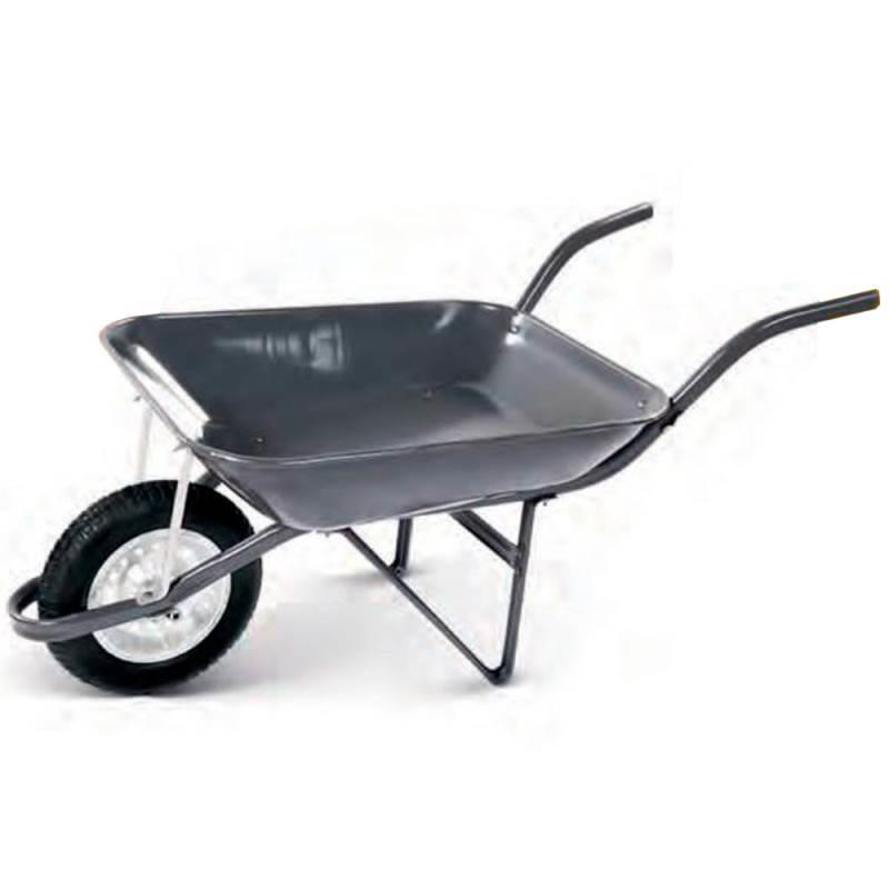 Carriola Caçamba de Aço 60L Pneu Câmara Reforçado 22 Cinza 207 ALZA