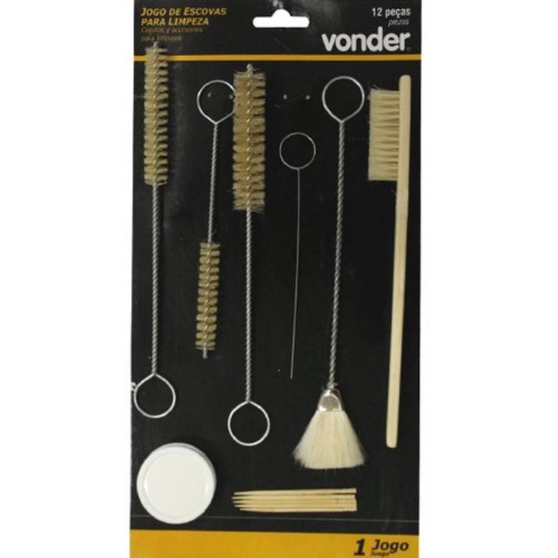 Jogo para Limpeza de Pistolas de Pintura com 12 Peças VONDER