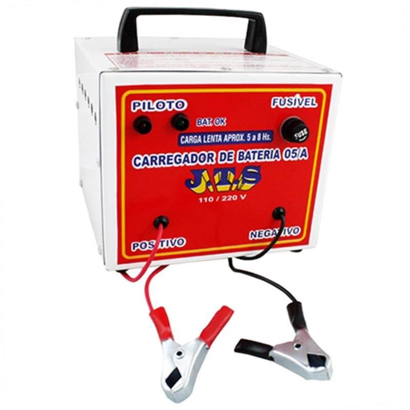 Carregador de Bateria 5 Amperes 12V Portátil JTS-016 J.T.S
