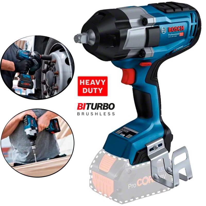 Chave de Impacto à Bateria 18V 1/2 POL BRUSHLESS 1000NM sem Bateria e Carregador GDS18V-1000 BOSCH