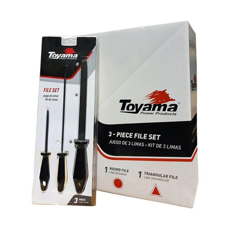 Jogo de Lima Redonda 7/32 POL Triangular 10 MM e Plana 200 MM com 3 Peças 1999-028 TOYAMA