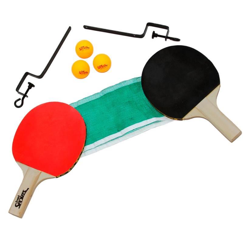Kit Tênis de Mesa com 2 Raquetes. Suporte. Rede e 3 Bolinhas BEL