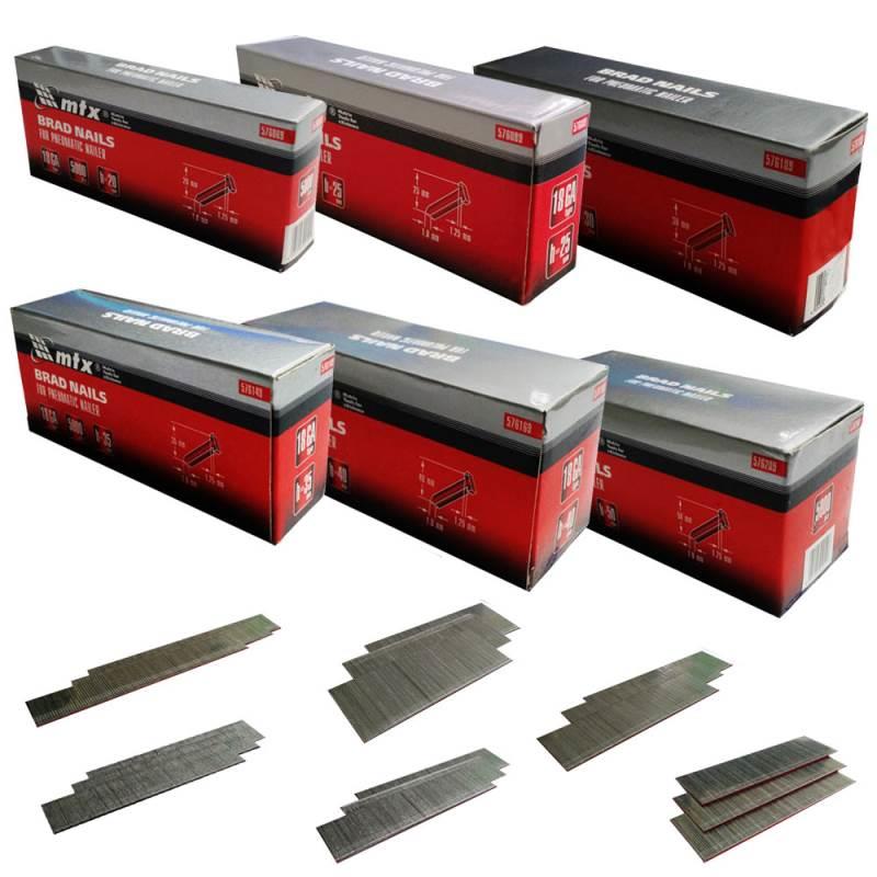 Pinos para Pinador Pneumático F-20. F-25. F-30. F-35. F-40. F-50 Caixa c/ 5.000 Peças Cada MTX