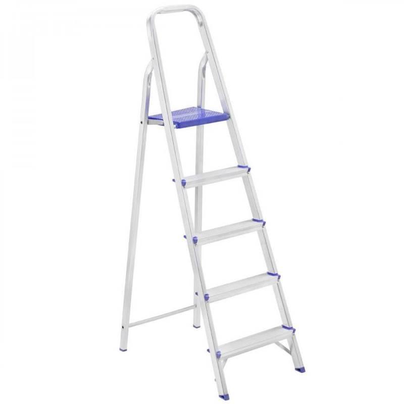 Escada de Alumínio Doméstica 5 Degraus Prima E1205 ALUSTEP