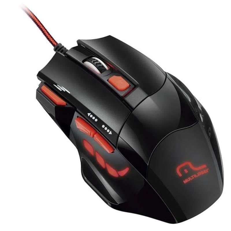 Mouse Óptico Fire Gamer Preto e Vermelho MO236 MULTILASER