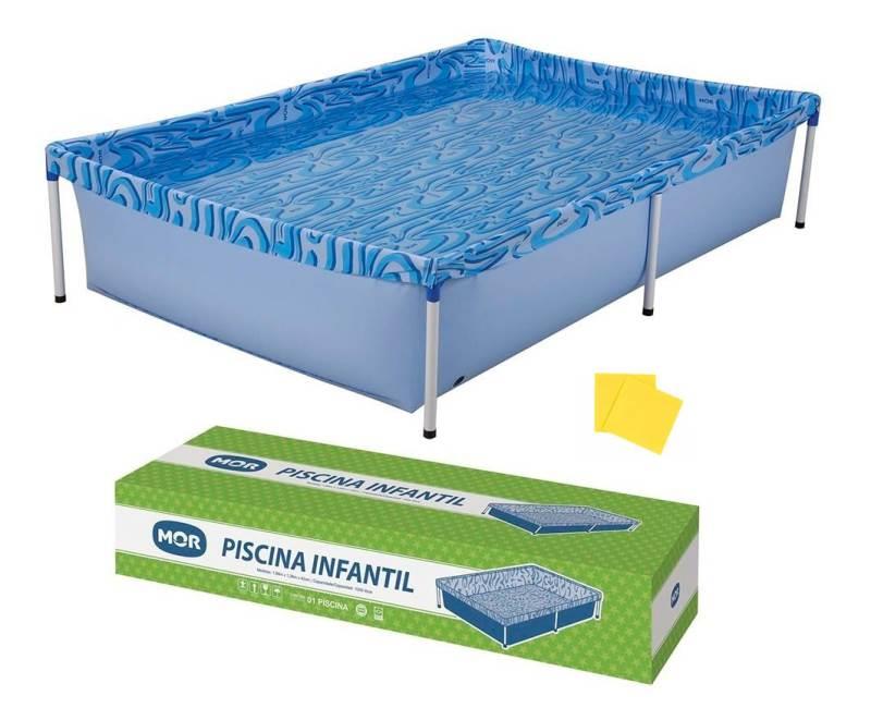 Piscina Retangular 1000 Litros de Lona com Armação 189 x 126 x 42 CM MOR