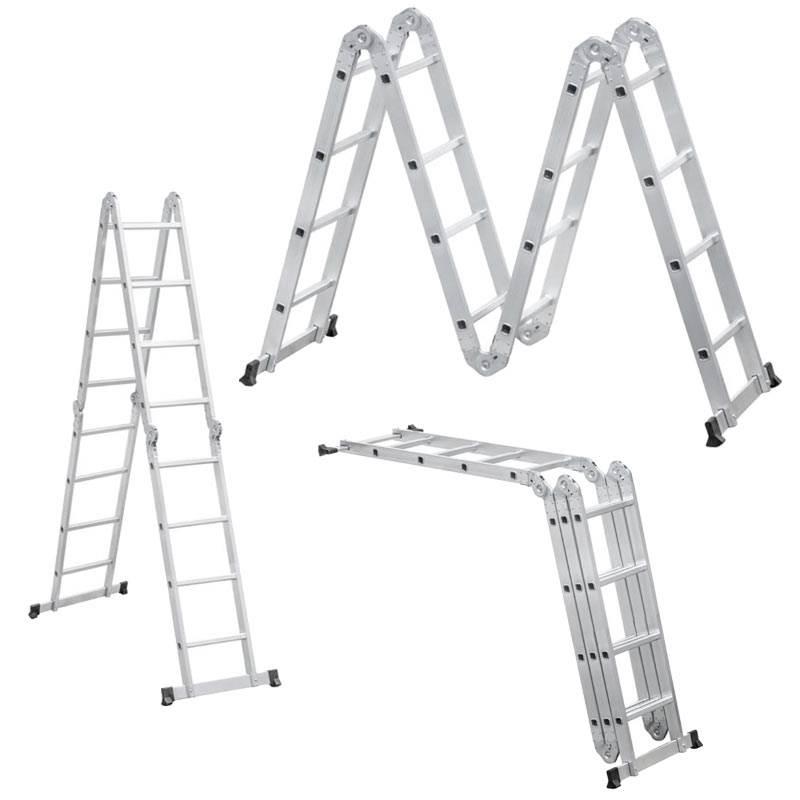 Escada de Alumínio Articulada 4x4 com 16 Degraus 10 Posições VONDER