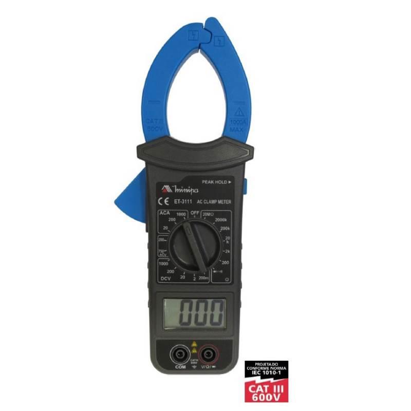 Alicate Amperimétrico Digital ET-3111 MINIPA