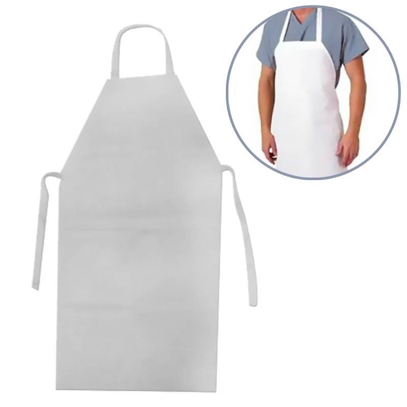 Avental de PVC Forrado 120 x 70 CM Branco PLASTCOR