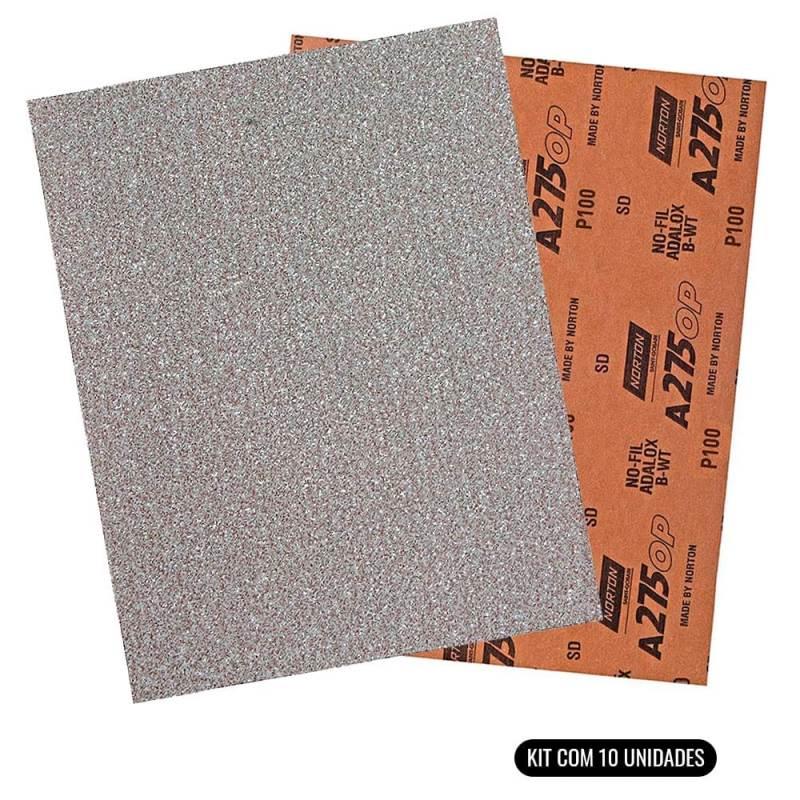 Lixa D'água a Seco Grana 100 A275 Kit Com 10 Unidades 5539534936 NORTON