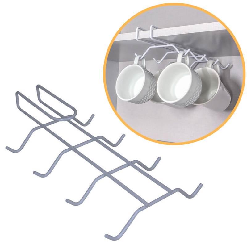 Suporte Porta Xícaras Organizador Suspenso Viena Branco 990001 BEL