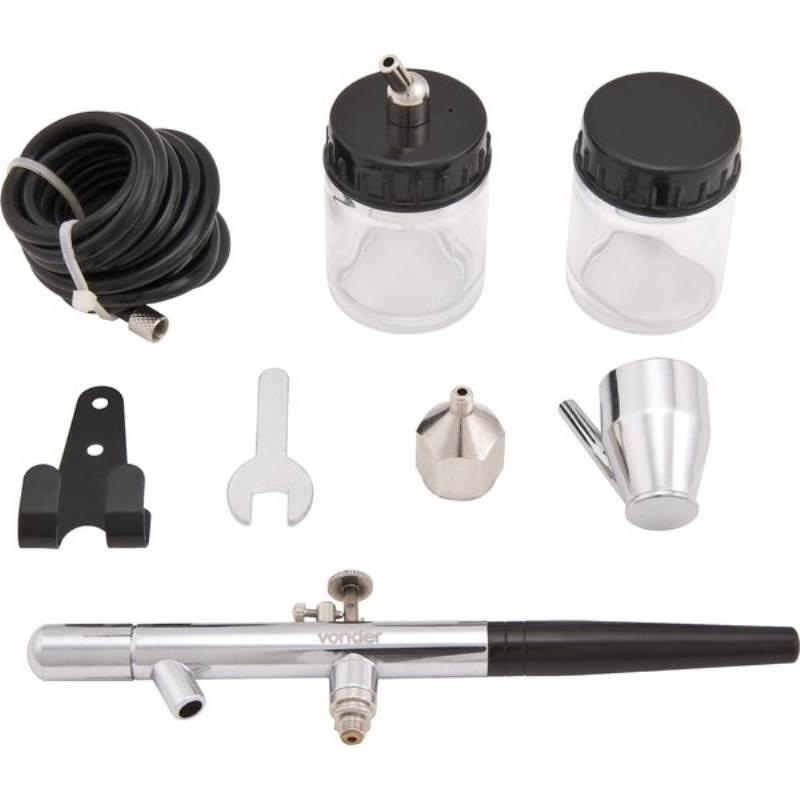 Aerógrafo com Acessórios 8 Peças AJ 008 VONDER