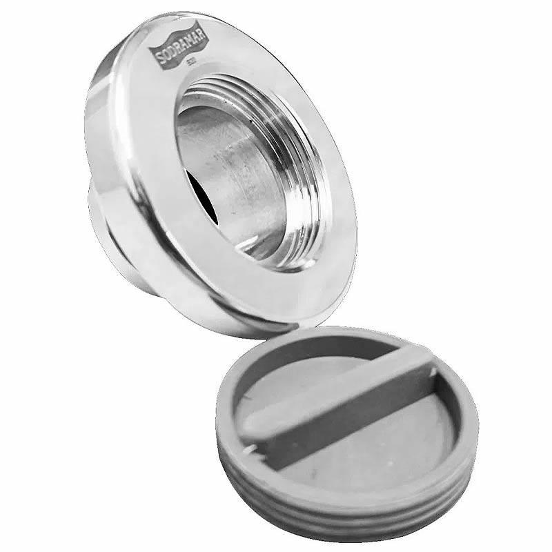 Dispositivo de Aspiração 50MM Premium Flat Aço Inox 0022968 SODRAMAR