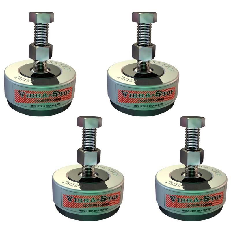 Vibra-Stop MINI Antivibratório 500 KG / 2000 KG Rosca 3/8 POL MINI38 Kit 4 Peças VIBRA-STOP