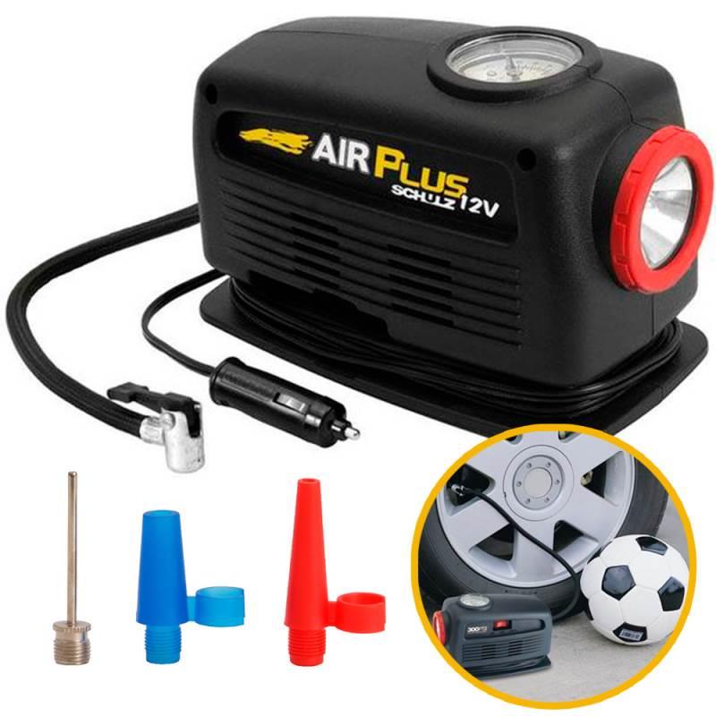 Compressor para Acendedor de Carros com Lanterna AIR PLUS 12V SCHULZ