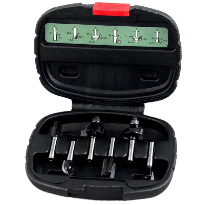 Jogo de Fresas Tupia p/ Madeira com 6 Peças Haste 6 MM BOSCH