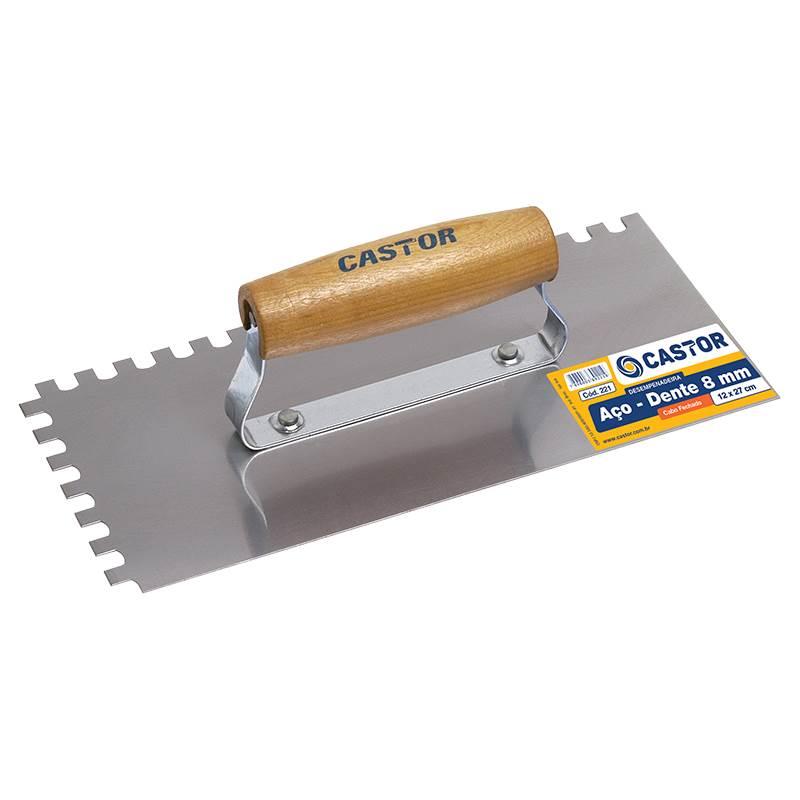 Desempenadeira de Aço Dentada 12 x 27CM CASTOR