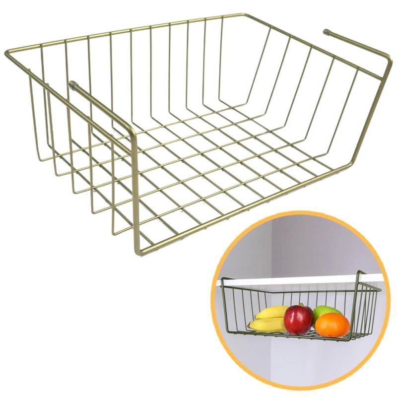 Cesto Organizador Suspenso Viena para Prateleiras Médio Verde Oliva 991044 BEL