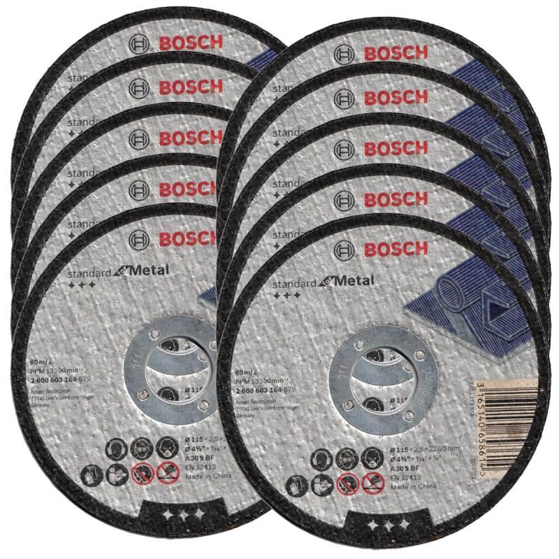 Disco de Corte Metal 4.1/2 POL 2 Telas Furo 7/8 POL Standard com 10 Peças BOSCH